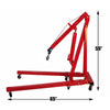 Red Garage 1 Ton Folding Engine Crane Stand Hydraulic Hoist Lift Jack Movable