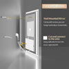 LED Ligthted Bathroom Mirror Vanity Sink Anti-Fog Dimmable Large Mirror IP65