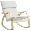 Comfortable Relax Rocking Chair Upholstered Lounge Chair Recliner with High Back