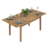 Large Extendable Dining Table 120-160cm Wooden Kitchen Desk Space Saving