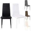 Faux Leather Chair Dining Chairs With Stainless Steel Frame Solid Legs 2/4/6pcs