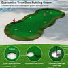 5 x 10 FT Indoor Outdoor Golf Putting Green Mat with 3 Holes-Green