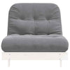Futon Sofa Bed with White 80x206x11 Solid Wood Pine M4N8