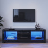160cm High Gloss Black TV Unit Cabinet Stand with RGB LED Light Storage Drawers