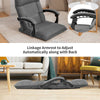 Gaming Floor Chair 14-Position Adjusting Backrest Comfortable Lazy Sofa-Grey