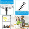 5 Tier Wire Shelving Unit, Metal Storage Rack with 4 Wheels, Kitchen Shelf