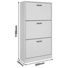 3 Drawer Shoe Cabinet Storage Cupboard Unit Shoe Rack Wooden Stand Organiser