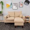 Panana 2 Seats Loveseat Couch Sofa Ottoman Upholstered Furniture for Small Space