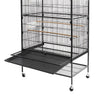 Medium Large Bird Cage Iron Birdcage Playtop Perch Stand Bottom Tray + 4 Roller