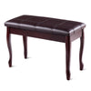 Piano Bench W/ Padded Cushion PU Leather Piano Stool Double Duet Seat w/Storage