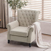 Velvet Armchair Padded Seat Wing Back Accent Chair Single Lounge Queen Anne Sofa