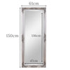 Mirror Large Full Length Wall Leaner Antique Vintage Silver Mirror 150cm x 61cm