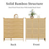 6 Tier Bamboo Shoe Cabinet Cupboard Storage Rack w/ 3 Doors for Hallway Entryway