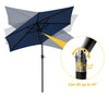 Garden Patio Parasol Sun Shade UV Protection Umbrella Steel Tilting Crank Handle