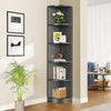 5-Tier Corner Shelf Bookshelf Free Standing Bookshelves Wooden for Home Office