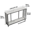 High-end Marble Console Table Sofa Side Table Storage Shelf Hallway Display Rack