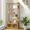 5 Tier Bookcase Wood Bookshelf Home Office Display Storage Unit Cupboard Cabinet