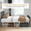 Double Size Metal Bed Frame with Headboard & Footboard Easy Assembly Black