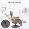 Manual Recliner Armchair PU Sofa Chair w/ Adjustable Leg Rest & 135° Reclining