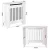 White Radiator Cover Cabinet Small Large Modern MDF Slat Wood Grill Furniture