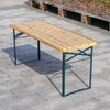 Folding Wooden Beer Table Trestle Garden Dining Bistro Outdoor Furniturs 167cm