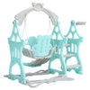 2-in-1 Kids Slide and Swing Climber Set Toddler Baby Swing Seat with Story&Music