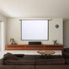 Pull Down Manual Projector Screen Ceiling Wall Mount 4:3/ 16:9 Home Office Movie