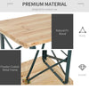 Picnic Bench Set 3-Piece Rectangular Trestle Beer Table Natural Wood Colour