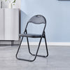 Set of 2 Folding Chair Padded Faux Leather Chair Home Office Dining Chairs