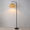 Floor Lamp with Bamboo Shade, Floor Lamp for Home Office, Bedroom, Living Room