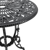 3pcs Cast Aluminium Dining Table&2 Chairs Set Garden Bistro Outdoor Furniture