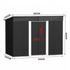 Galvanised Metal Garden Storage Shed Apex Pent Roof Window Frame Shed Anthracite
