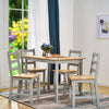 New Solid Wood Dining Table and 4 Chairs Set Home Kitchen Furniture 4 Colours