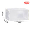 12PCS Shoe Storage Box Stackable Boxes Multipurpose Pack Sneaker Containers Bins