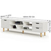 High Gloss TV Stand Cabinet Entertainment Center with 1 Door & 4 Shelve 2 Utgwhe