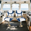 Fold-down Fishing Sightseeing Boat Speedboat Captain Seats Blue