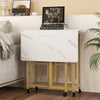 3 Piece Dining Table Set Extendable Kitchen Table Folding Table-White