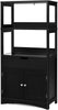 Freestanding Bookcase Bathroom Storage Cabinet Kitchen Cupboard Shelf W/ 2 Doors