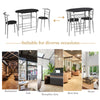 3 Piece Dining Set Classic Bistro Compact 2 Chairs and Table Set with Shelf