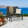 Costway 2-Person Patio Swing Glider Bench Outdoor Glider Loveseat Chair