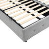 Upholstered Ottoman Bed with Hydraulic Storage Spliced Bed Frame w/ 2 Single Bed