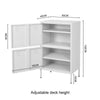 Metal Filing Cabinet with 2/4 Door Office File Storage Cupboard Adjustable Shelf