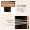 Buffet Cabinet with 9-Bottle Wine Rack Farmhouse Storage Sideboard Rustic