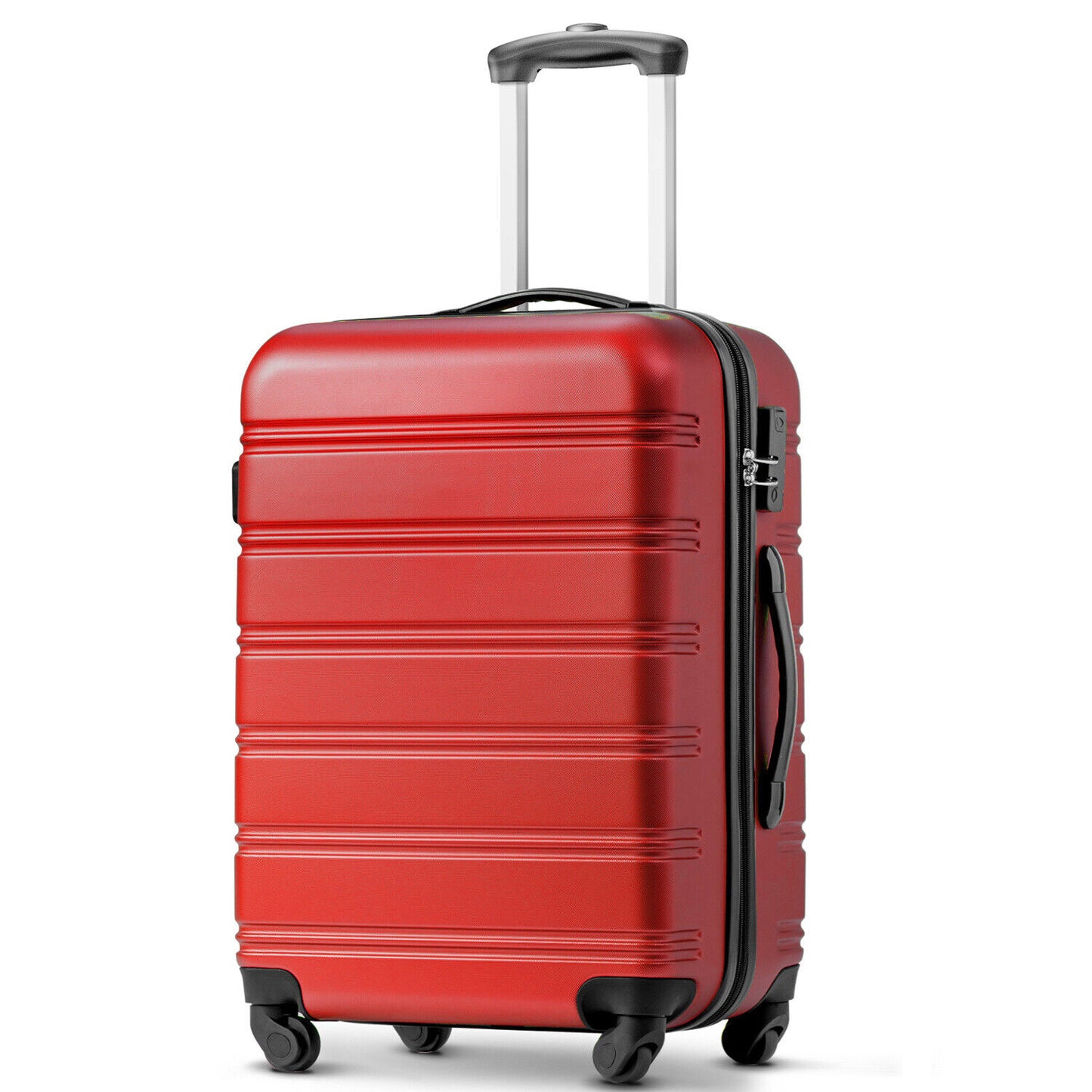 24" Hard Shell Cabin ABS Suitcase Travel Luggage Trolley Case Lightweight Red