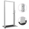 Outdoor Shower with Tray WPC Stainless Steel vidaXL