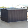 10 x 8ft Garden Shed Metal Apex Roof Outdoor Storage Unit With Free Foundation