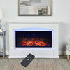 34 Inch Electric Fireplace 7 Color LED Light Surround Suite Fire Heater + Remote