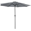 XL 3M Round Outdoor Parasol Tiltable Canopy Garden Patio Umbrella Sun Shelter
