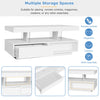 LED Coffee Table High Gloss Tea Table 2 Drawer Storage Modern Home Living Room
