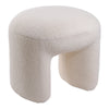 U Design Teddy Lamb Makeup Stool Small Pouffe Soft Footstool Bedroom Rest Chair